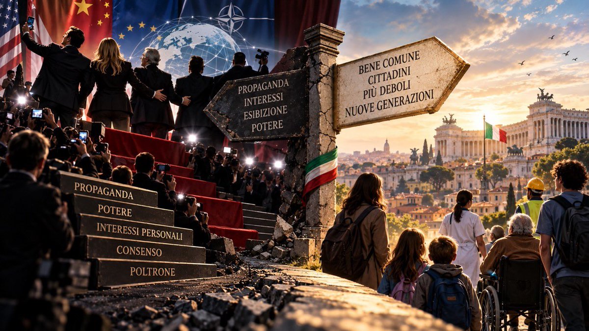 IlMinotauroRif's tweet photo. L’Assemblea generale dell’ONU è solo l’ultimo degli accadimenti che ci portano ad affermare che si è perso l’interesse per il bene comune come punto focale della politica. In un mondo che sta boccheggiando in tutti i sensi, stiamo assistendo, senza battere ciglio, alla gestione della politica da parte di un manipolo di autocrati, ognuno dei quali ha a cuore solo i propri interessi e quelli di chi pretende di rappresentare. Laura Francesconi dipinge un quadro dei protagonisti della politica italiana e internazionale che non promette nulla di buono.

Buona lettura

Leggi l’articolo: https://t.co/J8KLLQIzIC

Visita il nostro sito: https://t.co/Mwm2EYO9wK