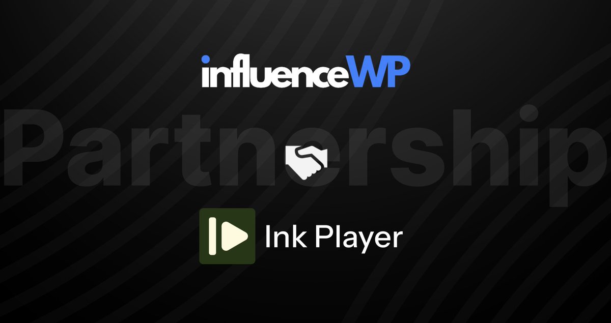 inkplayerwp's tweet photo. We're excited to share that we've partnered with @GoInfluenceWP .

Fans of InfluenceWP deserve a better player and a better deal.

You heard that right!

We have a special offer on top of our ongoing launch discount.

Hurry up and grab yours! https://t.co/Cv9OVjHure