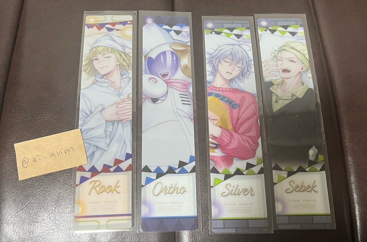 ai_anm's tweet photo. ツイステ ボンボニエール 特典しおり 交換 ポプショ 

【譲】ルーク　オルト　シルバー　セベク

【求】エース・レオナ・ラギー・フロイド(友人分　マレウス)or各300円(+送料)

郵送譲渡・交換希望。
都合が合えば大阪手渡しも可◎
お気軽に検索よりお気軽にお声掛け下さい🙇🏻‍♀️ https://t.co/iNtZJTiYBo