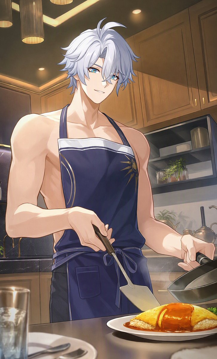 Surinnnrweow's tweet photo. Breakfast’s almost ready. Hungry? 🍳
#Phainon #HonkaiStarRail #hsr #pixai #PixAITsubakiV3 https://t.co/It2ZjBIUZs