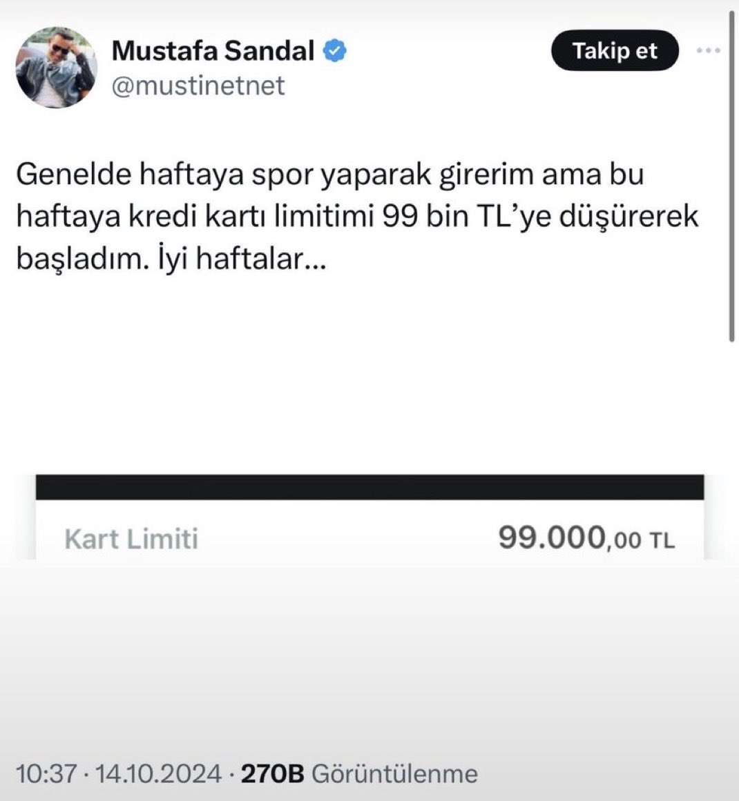 daktilock's tweet photo. Mustafa Sandal, daha önce savunma sanayiine para gitmemesi için kredi kartı limitini düşürmüştü. https://t.co/knM4bRFWLB