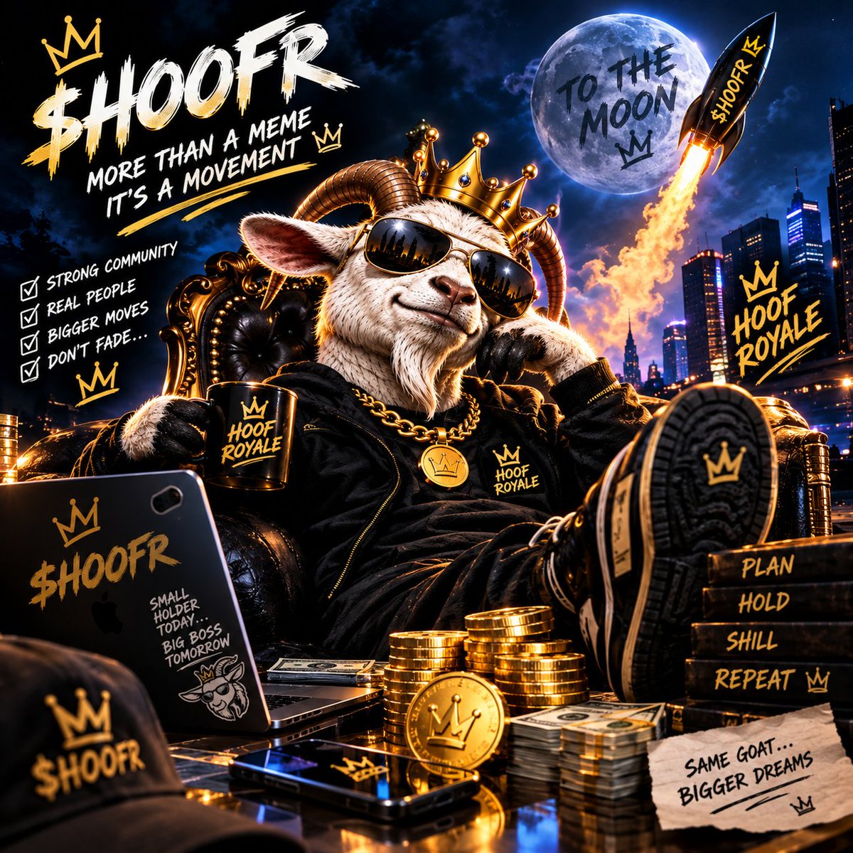 Fable_OX's tweet photo. 👑 The herd follows the Hoof. 🐐🔥
$HOOFR — same goat, bigger dreams. 🚀
@HOOFROYALE https://t.co/6AyrygCwAL