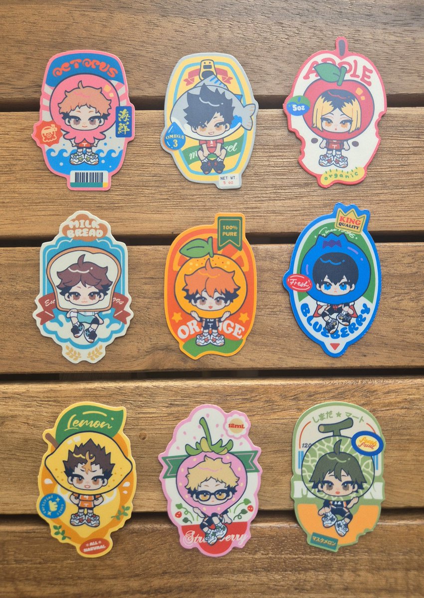 misu_025's tweet photo. added yakkun, yamaguchi and noya-san! 🐙🍋🍈 i'll be having sticker versions of the coin pouches too 🫶 https://t.co/cOLNU616OU