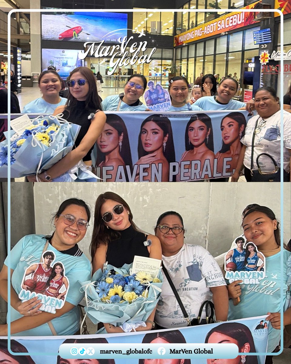 marvenglobalofc's tweet photo. Thank you so much mga mahal naming MarVen Global Team Live sa Cebu who represented us Globies with a loud clap and high energy for @itsmeMarcoG & @hperalejo to feel. 

Most especially to @titaconn , our on-set admin who flew all the way from Manila…. We love you and we owe you a lot next time sana mas madami pa tayo…

Until sa susunod na ganap ng #MarVen because our love for them knows no distance and limits. 

Yesterday, today, tomorrow and always we stay.
MarVen Global OFC 🩵

#MarcoGallo #HeavenPeralejo