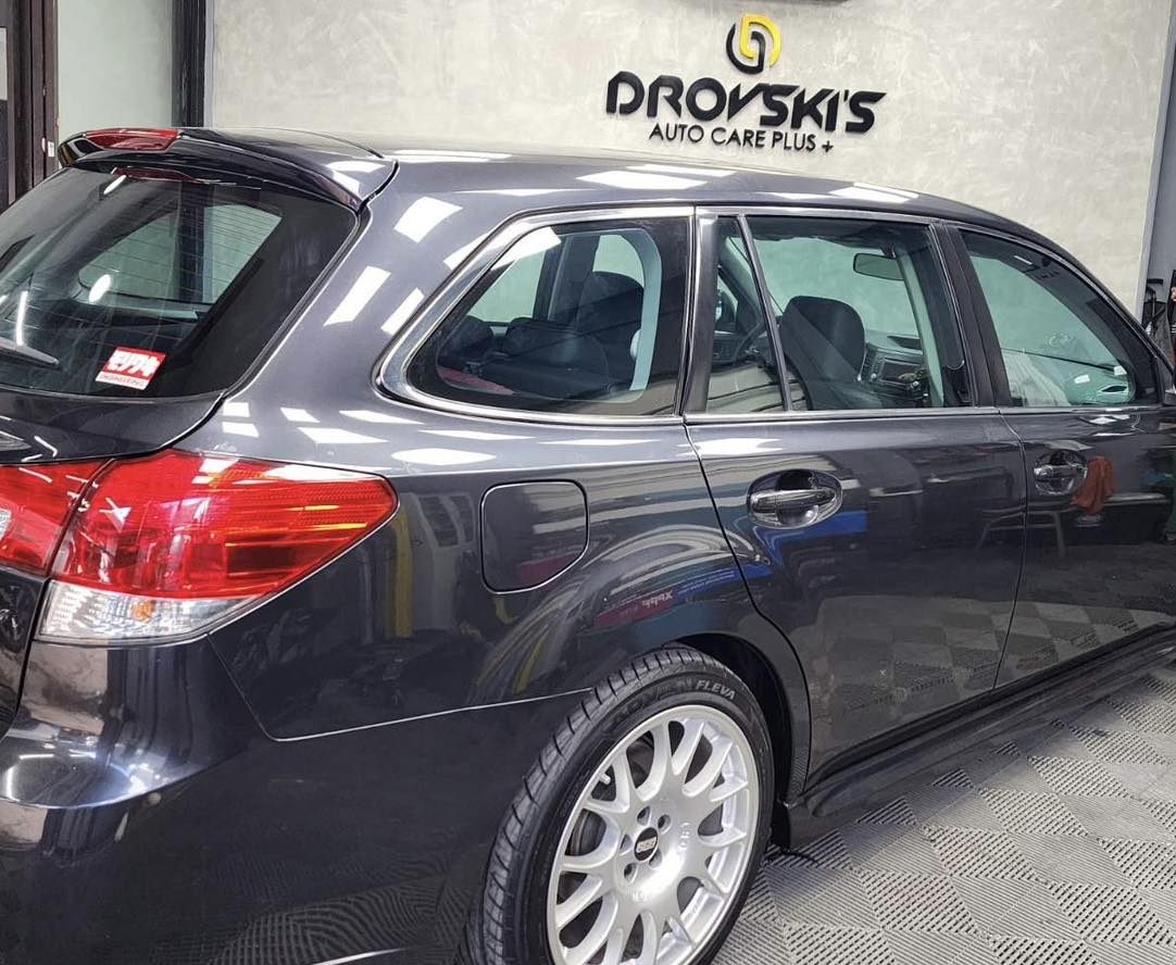 ronalking83001's tweet photo. Another ride protected and upgraded! This Subaru Legacy now enjoys enhanced comfort and protection with our tint services at Drovski’s Auto Care Plus+. Services include detailing, ceramic coating, PPF, tinting, dent removal, car wash, undercoating, https://t.co/QHaS40gtfg