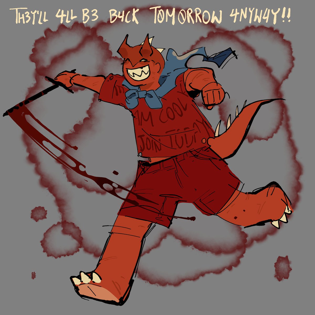 Maybemeidk29121's tweet photo. Coolkid doodle based on the new information 

#forsaken https://t.co/gFTAebWyfA