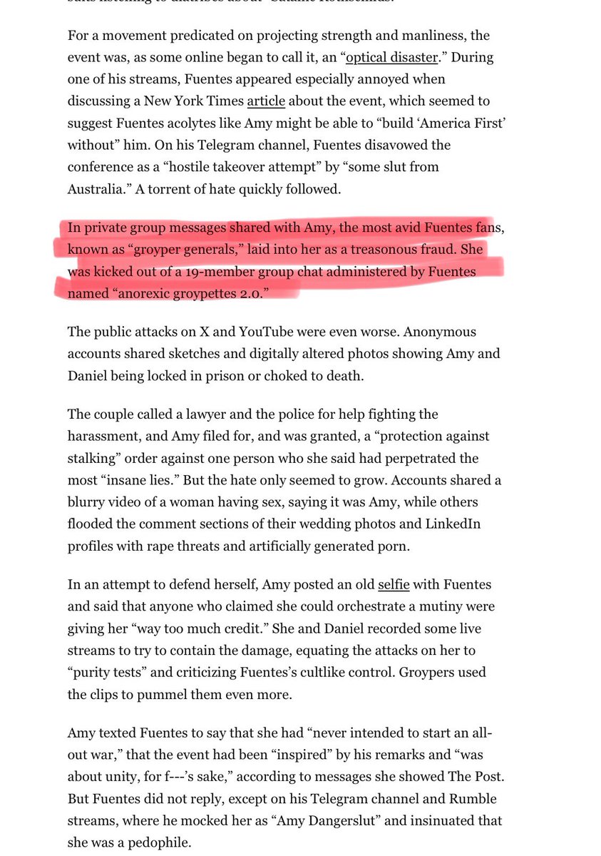 fshgroyp's tweet photo. New from the Washington Post: Amy Dangerfield (also known as Dangerslut) has returned!

When for comment on Amy’s experience, Nick Fuentes responded with a crying-laughing emoji and said he believed some women supported him for the same reason they “like serial killers.” https://t.co/XcEgxAHlT6
