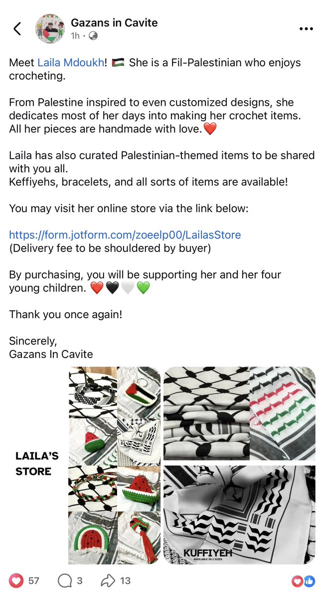 woneisa's tweet photo. hello! if any of my ph oomfies here want to support palestinian artists u can check out Gazans in Cavite on fb! they feature different artists nd also food vendors! they sometimes hosts gatherings ^^ https://t.co/jfoOVsPqMQ