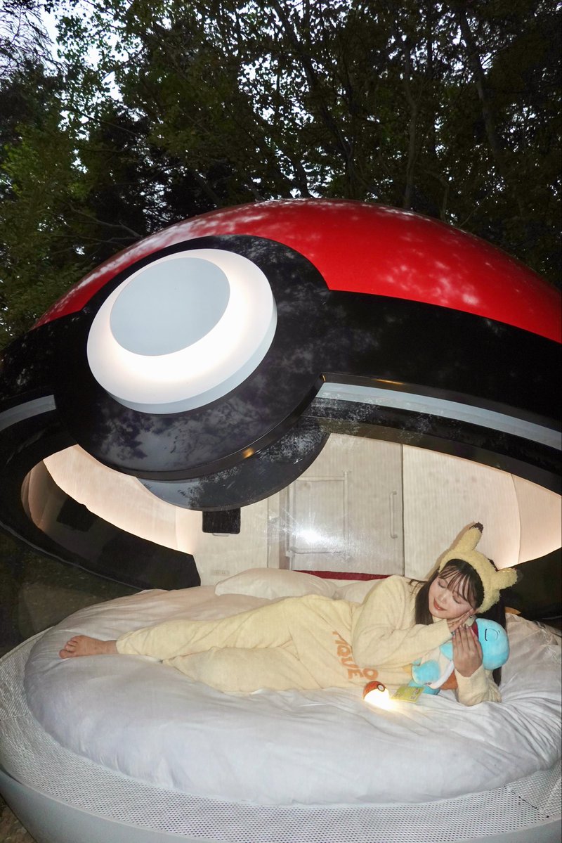 0220nicole's tweet photo. 泊まれるモンスターボールに泊まってきたよ❣️🎀❣️

後日動画出します❤️

#泊まれるモンスターボール
#ポケモンスリープ https://t.co/XCGNF4iJ4F