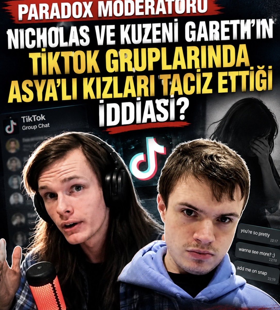 oliveman36's tweet photo. Paradox şirketi rezilliğe doymuyor Atatürk’e soykırımcı diyen mod Nicholas ve kuzeni TikTok’ta kurduğu gruplarda Asyalı kızların fotoğraflarının cinsel amaçlarla kullanıldığı iddia edildi. İddialar doğruysa, Paradox yönetiminin bu konuda nasıl bir açıklama yapacağı merak konusu. https://t.co/F4DkW01dAo