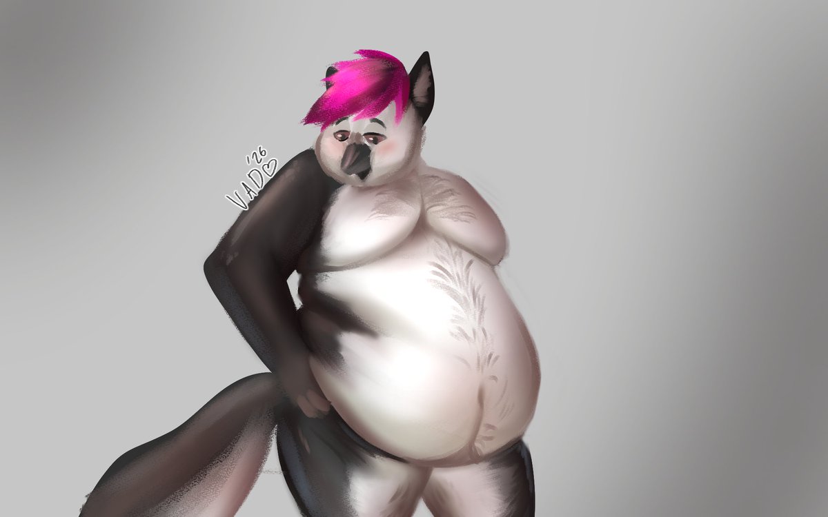 v3sperAD's tweet photo. Painting practice of my Big Borb friend <3 @ASleepyChicken 🦤💜 #fatfur #fatfurry https://t.co/sFJkp5O5Fn