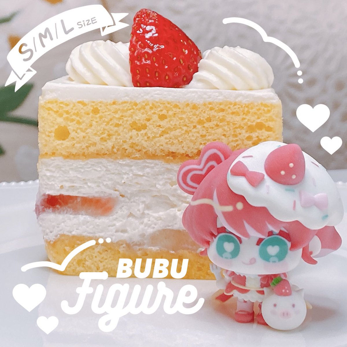 bu_edesu's tweet photo. ⋱  とっても嬉しいお知らせ💭 ⋰

なんと！私のイラストがフィギュア化‼️
DMM様より発売されました❣️✨
約1年かけて大変可愛く制作いただきましたので、ぜひチェックしてみてください🍰💕

#フィギュア #オリジナルフィギュア 
#3Dプリント

🔽※3cm/5cm/7cmと商品ページが別になっています。 https://t.co/OudaCoZzRv