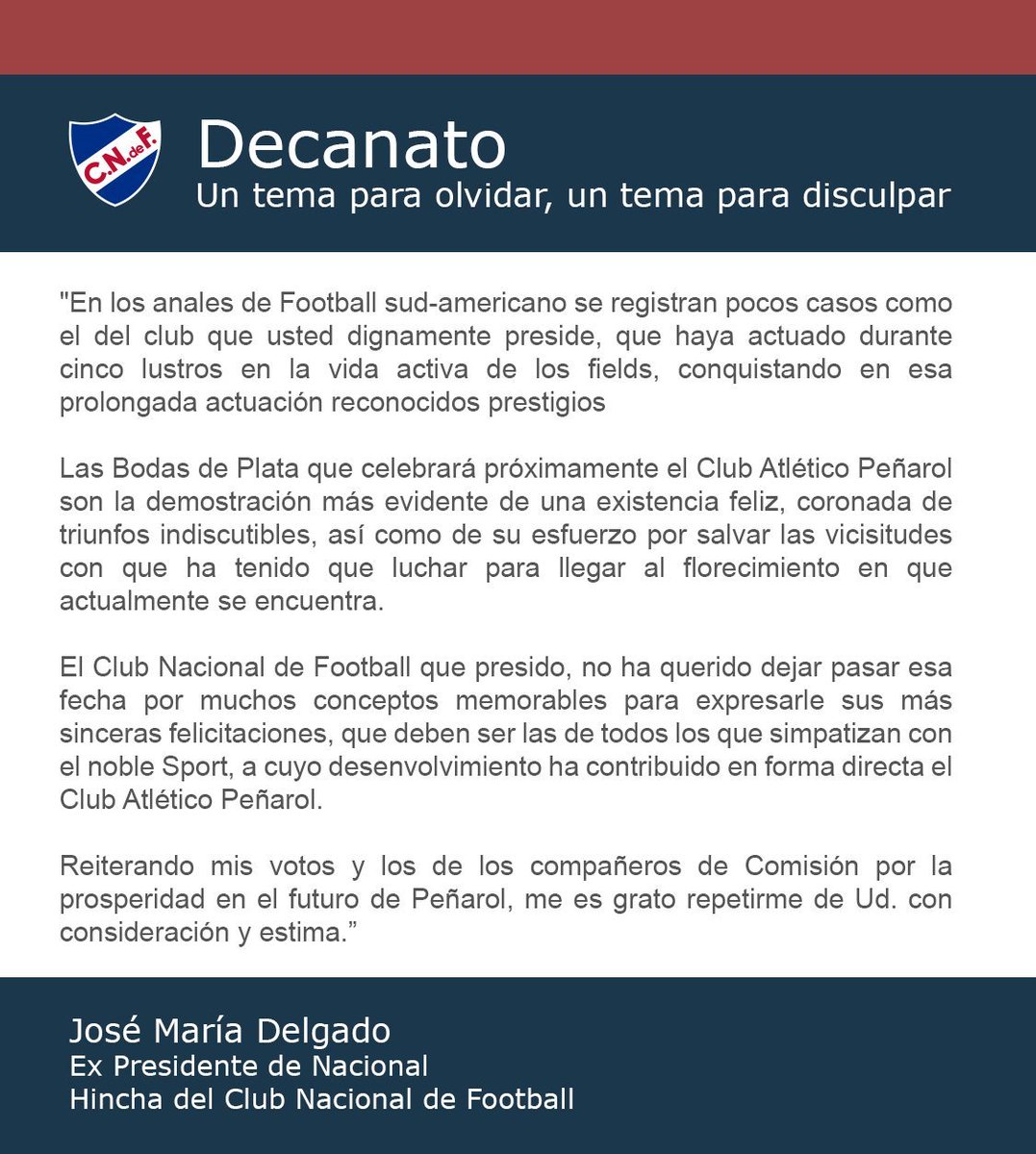 CURCCPignarolo's tweet photo. @ViejoNacional @burgueno75116 Para un club que presume tanto de su historia, cuyos HINCHAS (Acá excluyo a REYES y DELGADO) intentan desmentir con mentiras la continuidad CURCC-PEÑAROL, estaría bueno tener el documento fundacional ¿No? Como para arrancar el debate sin que te la manden a guardar DE ENTRADA. https://t.co/23IvU17RZA