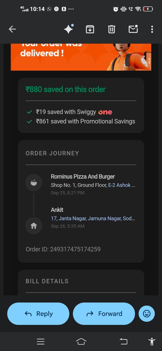 Abseksays's tweet photo. @SwiggyCares it's been more than 36+ hours but still not got my order plus support team not helping. https://t.co/KT97x4hWBS