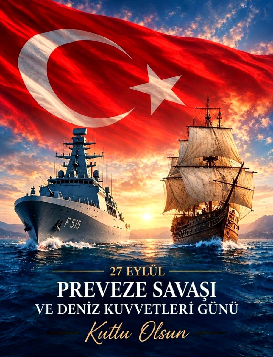 Ademcalkin's tweet photo. Akdeniz’i bir Türk denizi haline getiren, denizcilik tarihimizin en büyük zaferlerinden Preveze Deniz Zaferi’nin 488’inci yıl dönümünü ve Deniz Kuvvetleri Günü’nü kutluyorum.

Mavi Vatan’ın ufuklarında aynı azim, aynı cesaret, aynı kararlılık bugün de devam ediyor.

Kaptanıderya Barbaros Hayrettin Paşa’yı, şanlı ecdadımızı, kahraman şehit ve gazilerimizi rahmet ve minnetle anıyorum.