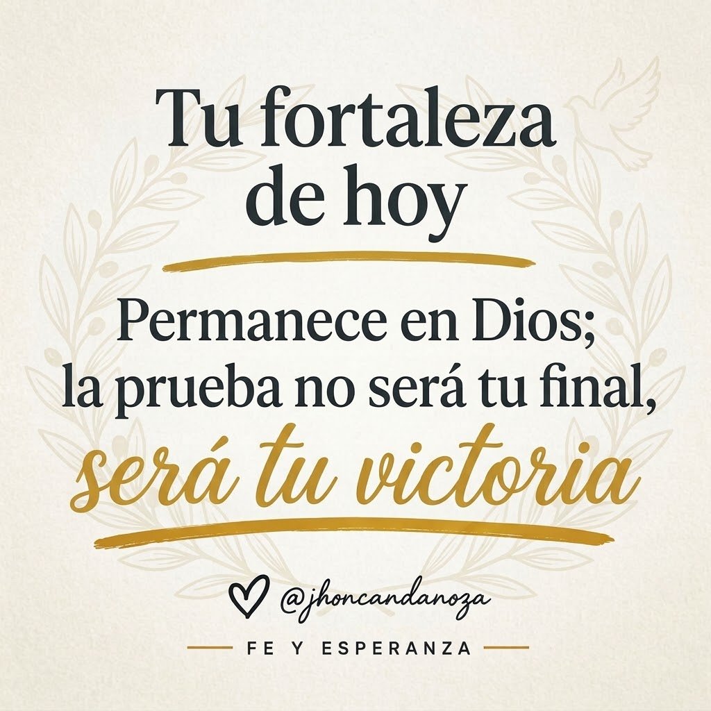 jc_candanoza's tweet photo. Hermano/a: No se trata solo de sobrevivir en la vida, sino de permanecer firme en Dios. Cuando Dios está contigo, aun las pruebas tienen un propósito: en medio de ellas, Él mostrará su poder y su gloria, te hará crecer y fortalecerá tu fe. No importa lo que estés enfrentando: https://t.co/TeN5t1xQRu