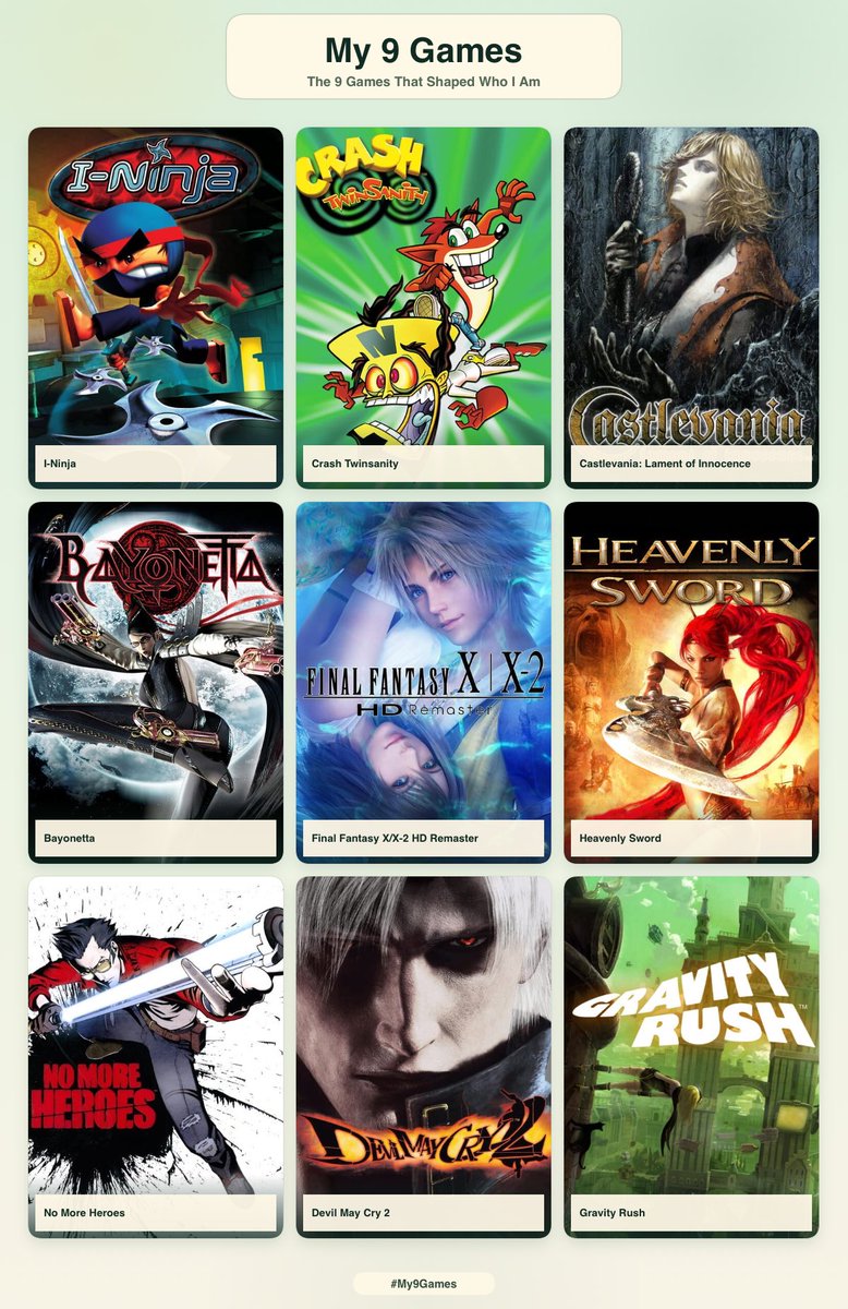 muangelito's tweet photo. These 9 games shaped who I am https://t.co/aLBIBznZQw