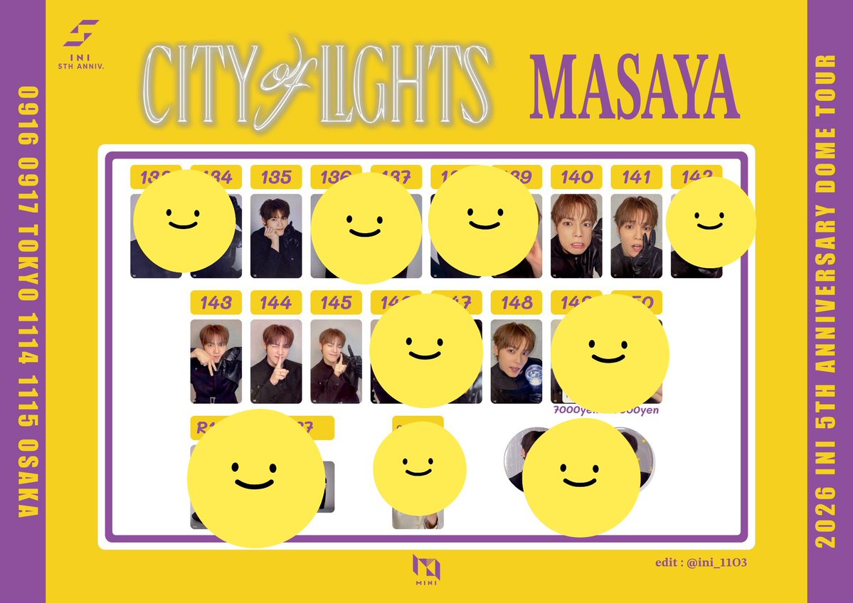 INI211103's tweet photo. INI CITY OF LIGHTS ラントレ 交換 

【譲】
池﨑 133 135 139
尾崎 133
後藤 147×2
佐野 135 145
シュウ 138 140 142 143
田島 146
松田 143

【求】木村
135 140 141 143 144 145 148

郵送交換📮

#INI交換 https://t.co/KpbIZj9nhC