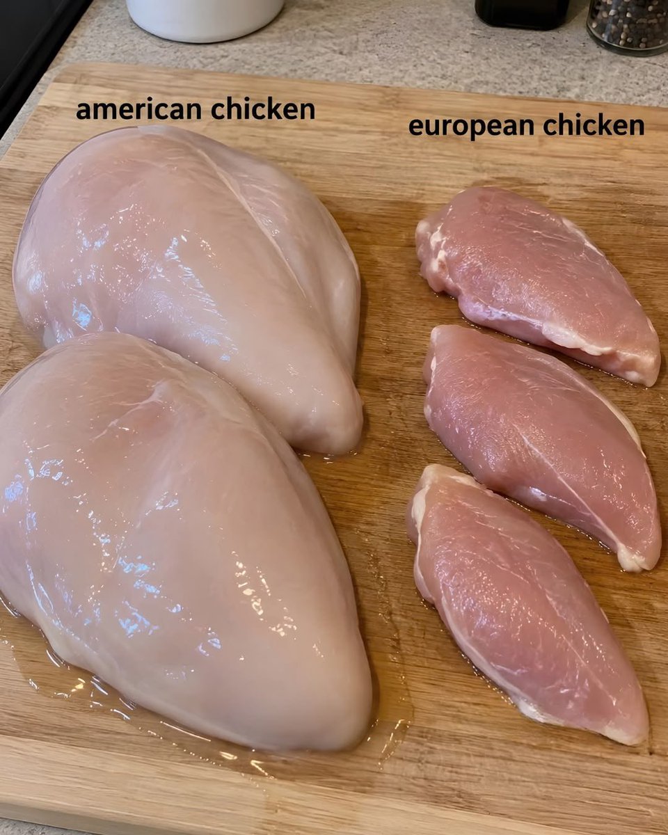 MagnusVigso's tweet photo. American vs European food https://t.co/95TibAjV7N