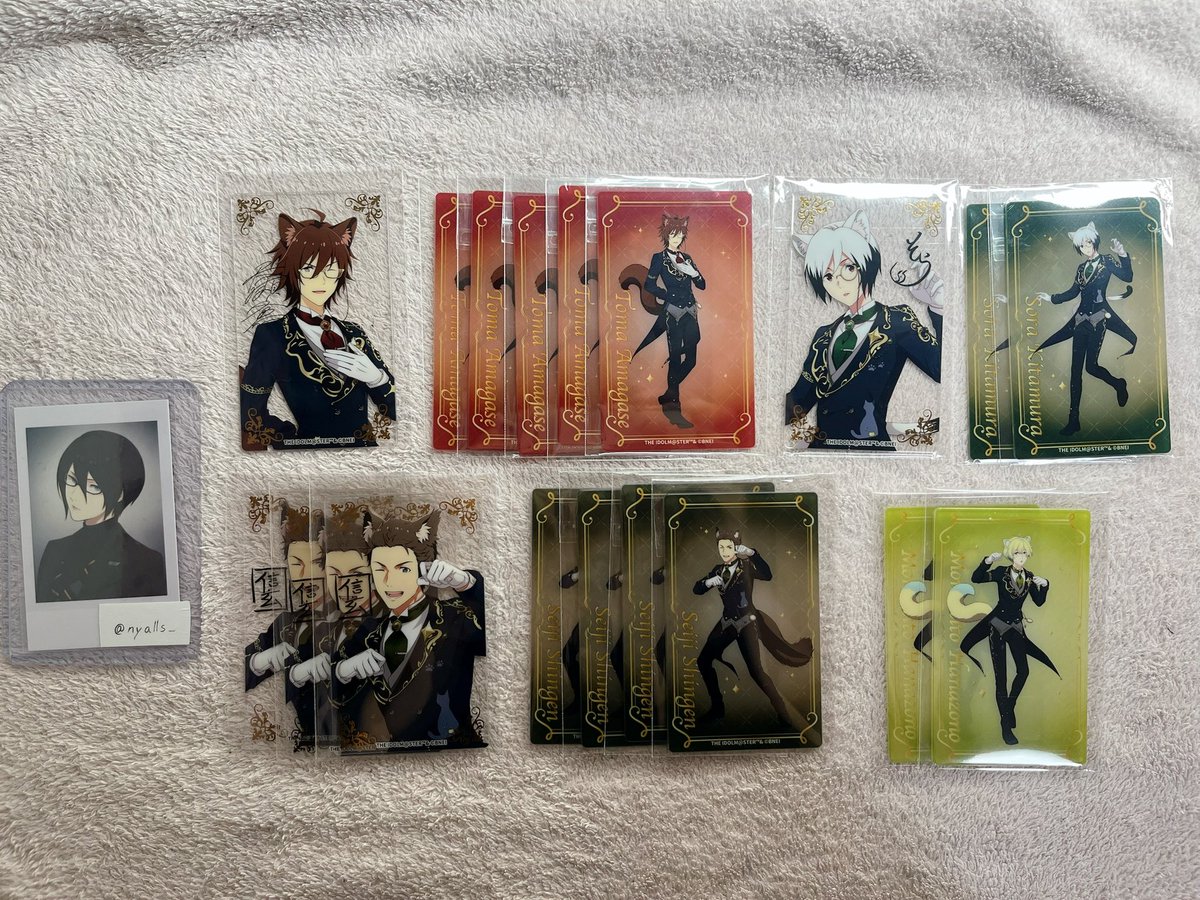 nyalls_'s tweet photo. @0 【交換 買取】SideM  315にゃお店屋さん クリアブロマイド 315ショップ315shop 

譲 R冬馬、想楽、誠司×3
     N冬馬×5、想楽×2、誠司×4、百々人×2

求 R、N共に桜庭薫(買取も🉑)

郵送でのお取引のみになります。
お気軽にお声掛けください。 https://t.co/Un4XABjzOK