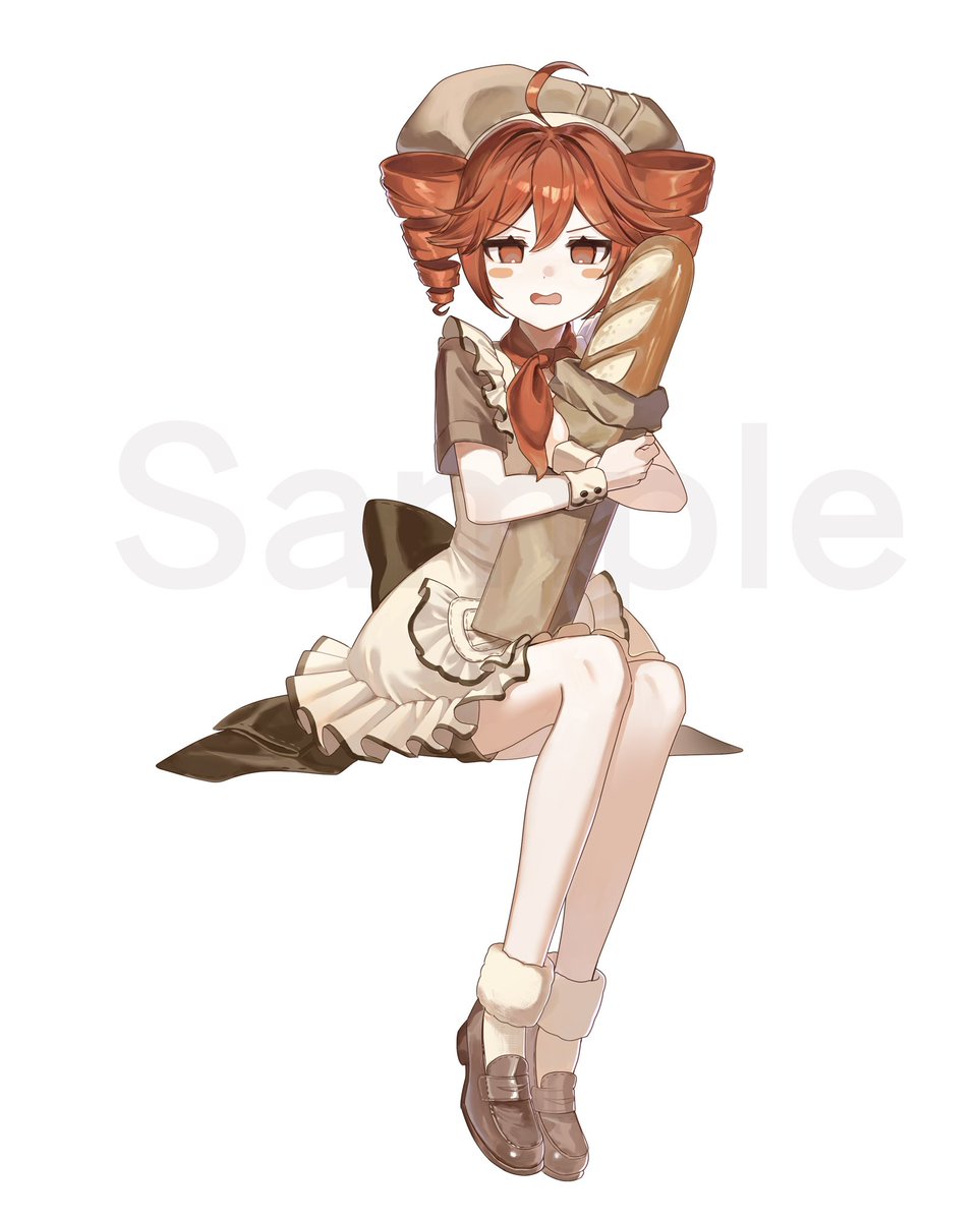 nemari_AR's tweet photo. 【お仕事】
『重音テト ぬーどるストッパー パン屋さんver.』のイラストを制作しました🥖

パン屋さんなのに、フランスパンを渡してくれないテトさんです🤎

どうぞよろしくお願いいたします！ https://t.co/n1bbdrpZXG