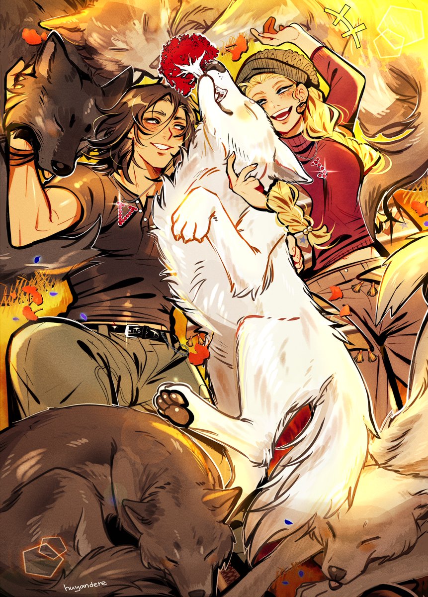 Snowsilverherd's tweet photo. Modern AU JonVal as wolf caretakers
with Ghost
Commissioned illustration made by @huyandere
Shared comm with @Sonagon1
#JonVal #asoaif https://t.co/I8X5zOirM9