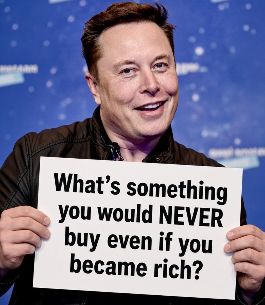 HonestTakes12's tweet photo. BE HONEST!

What’s something you would NEVER buy even if you became rich? https://t.co/UqvOGUUvxK