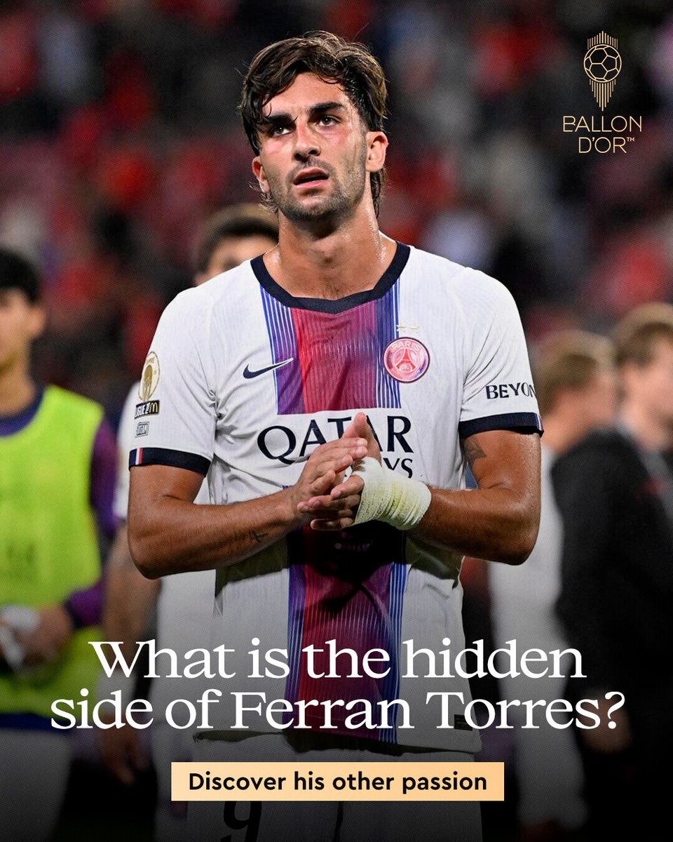 ballondor's tweet photo. Ferran Torres has a HIDDEN side that no one knows about 🇪🇸

Discover what his other passion is ➡️ https://t.co/PdKzKoRbjA

#ballondor #ferrantorres #psg https://t.co/tsbsLwEIEP