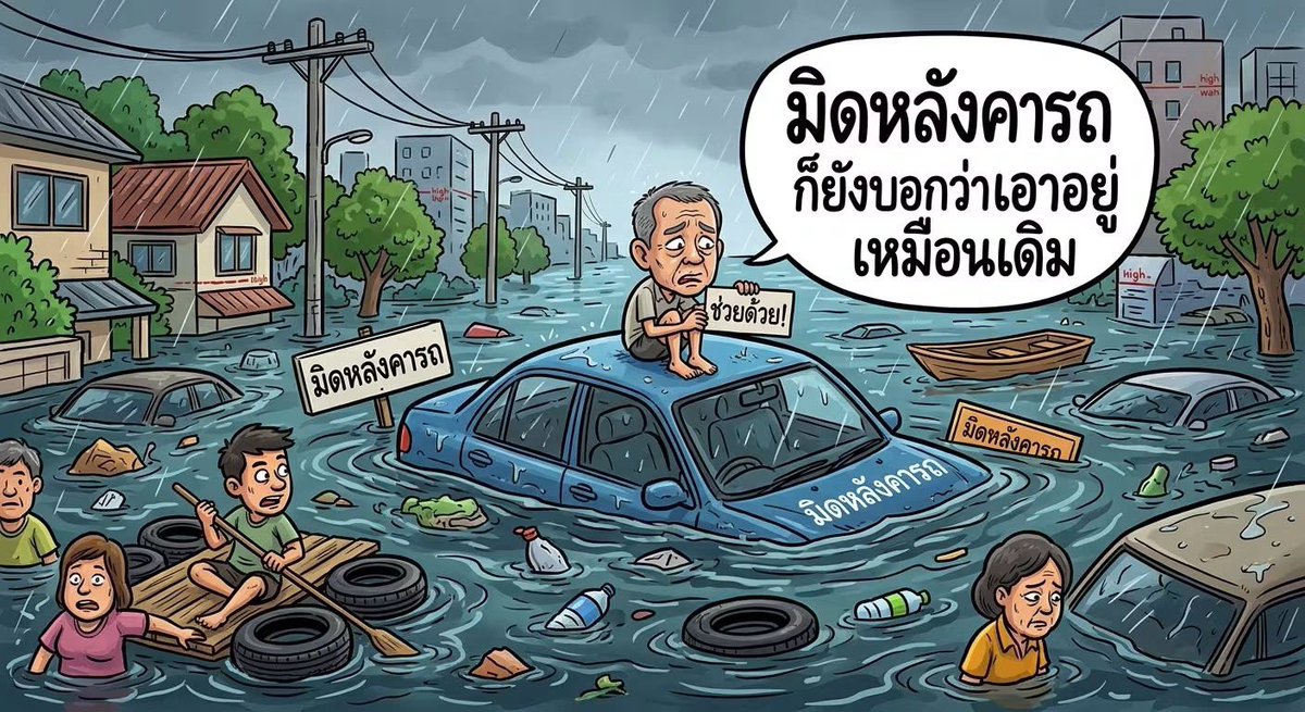 Happieseee's tweet photo. เอาอยู่จ้าไม่ต้องห่วง​ 🙄😡👍​ #น้ำท่วม https://t.co/Yr6bNZosEG