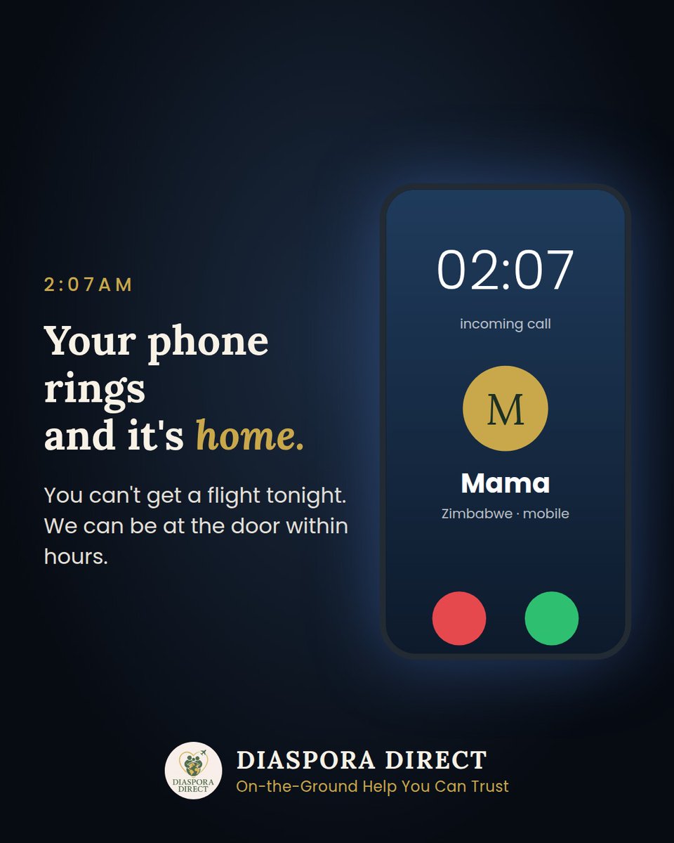 Diaspora_Direct's tweet photo. Living in the UK with family in Zimbabwe means always half listening for your phone. We built Diaspora Direct so someone you trust can be there when you can't. https://t.co/x5VmUfY4mO #ZimbabweDiaspora https://t.co/4KcnilNatY