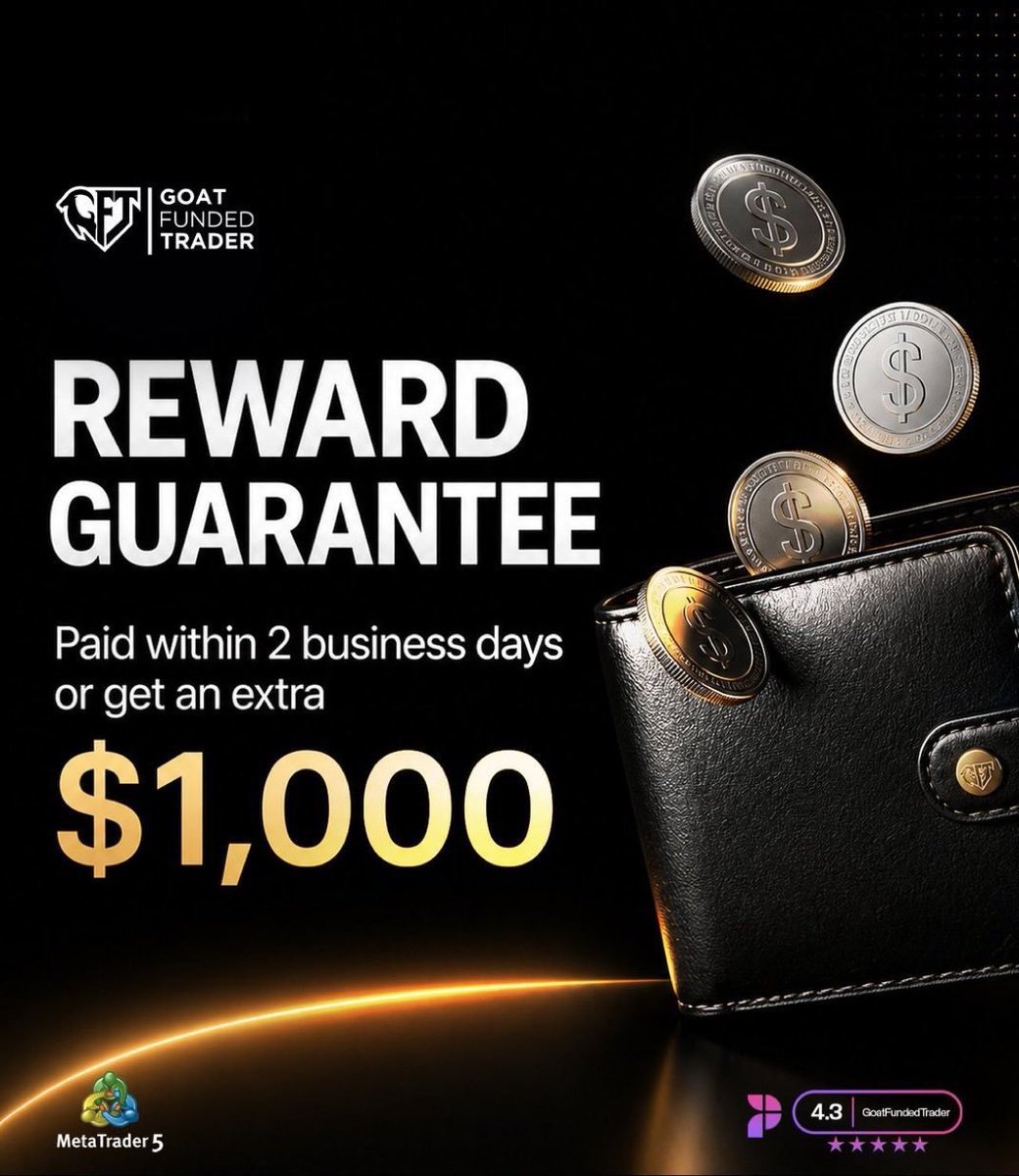 sodium_nq's tweet photo. Good day my @GoatFunded fam❤️

This is to inform GFT will rewards you with $1,000 if and when your payout is delayed beyond two business days. 

You should be trading with @GoatFunded

Use the link on my bio 🫶💜 https://t.co/zfMbLfKMLB