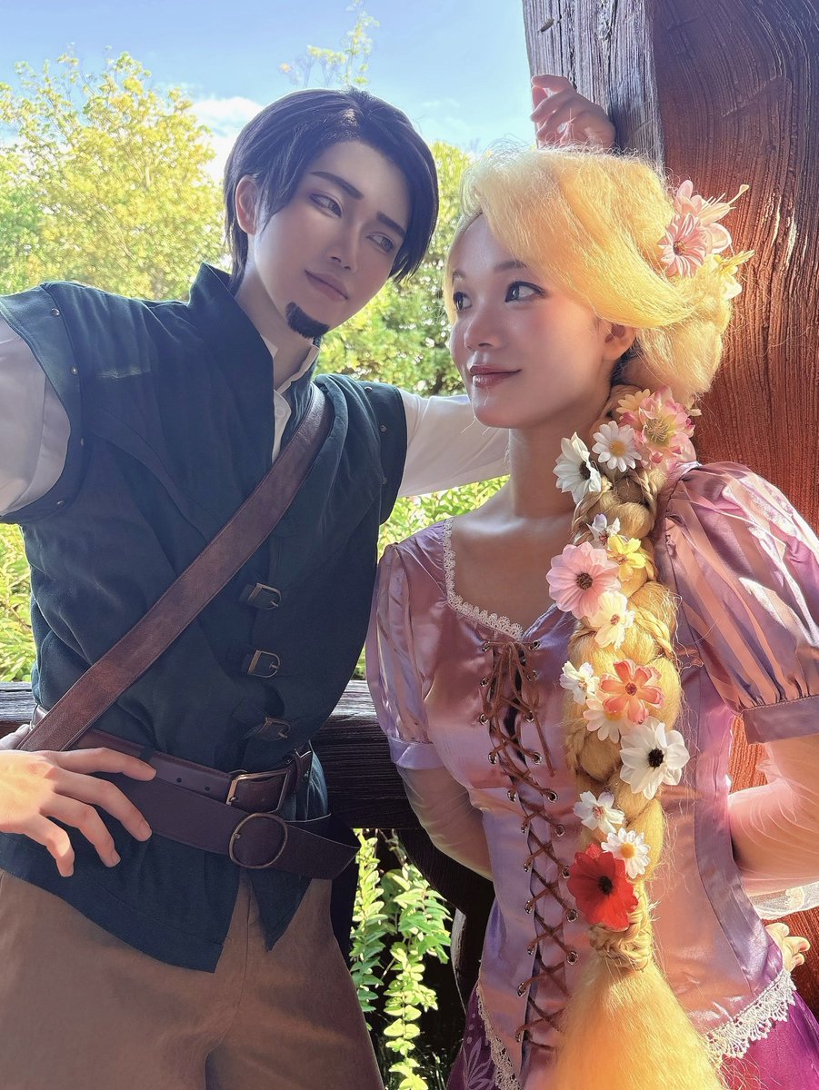 tmesmile's tweet photo. 太陽の光でラプンツェルの髪が輝いているように見える奇跡の一枚

#Dハロ仮装
#Dハロ仮装2026 https://t.co/eUY9wOSLwT