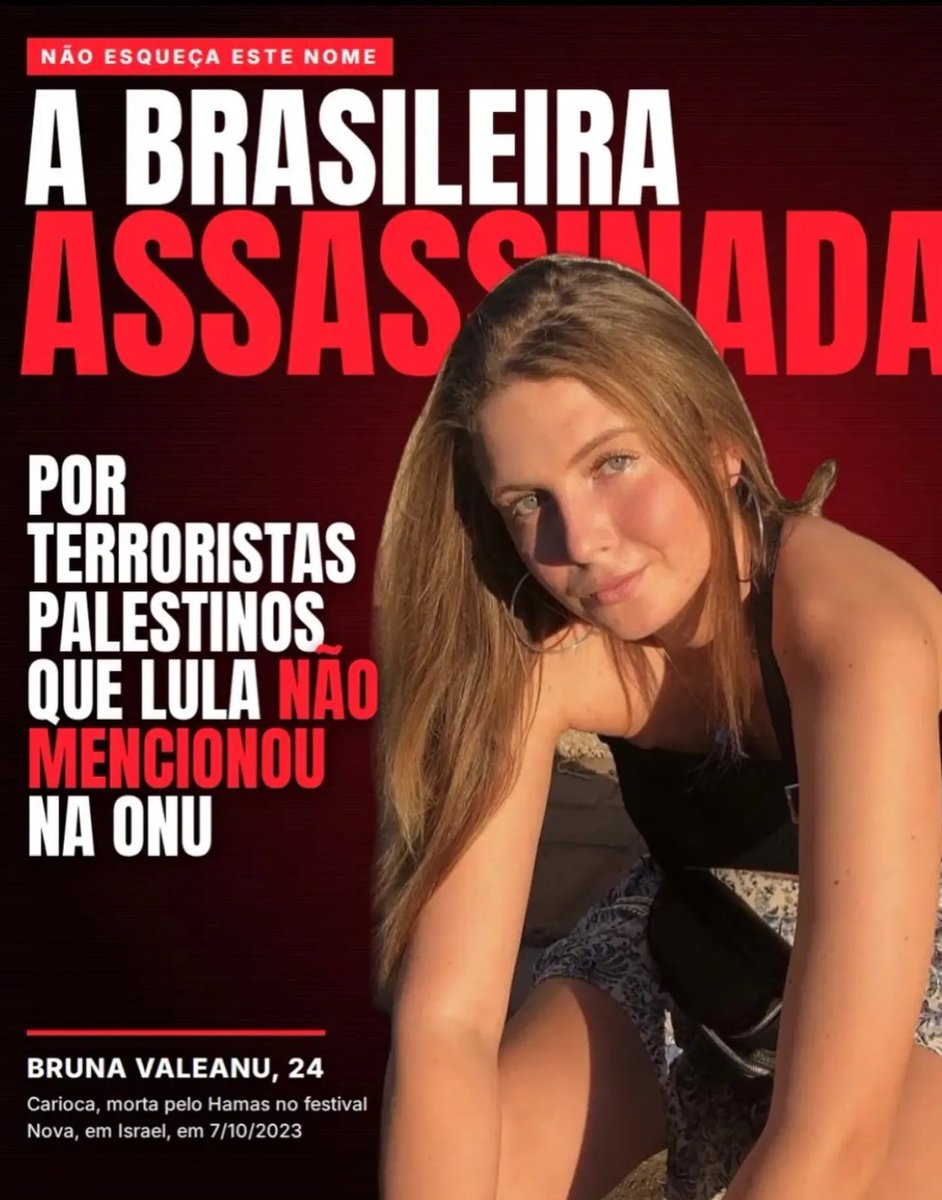 Bolsona99311497's tweet photo. O lula preferiu defender os terroristas do hamas na INU, sempre defendeu os criminosos, mas nao citoua brasileira assassinada pelo HAMAS! https://t.co/shm4AZDQSD