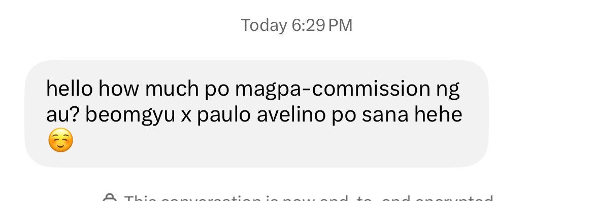 dearynbn's tweet photo. hello po, hindi po ako nagpapa-commission 😭 joke lang po yun para madamay yung friend k hagsgsgag sorry po https://t.co/3uXvY8hb3i