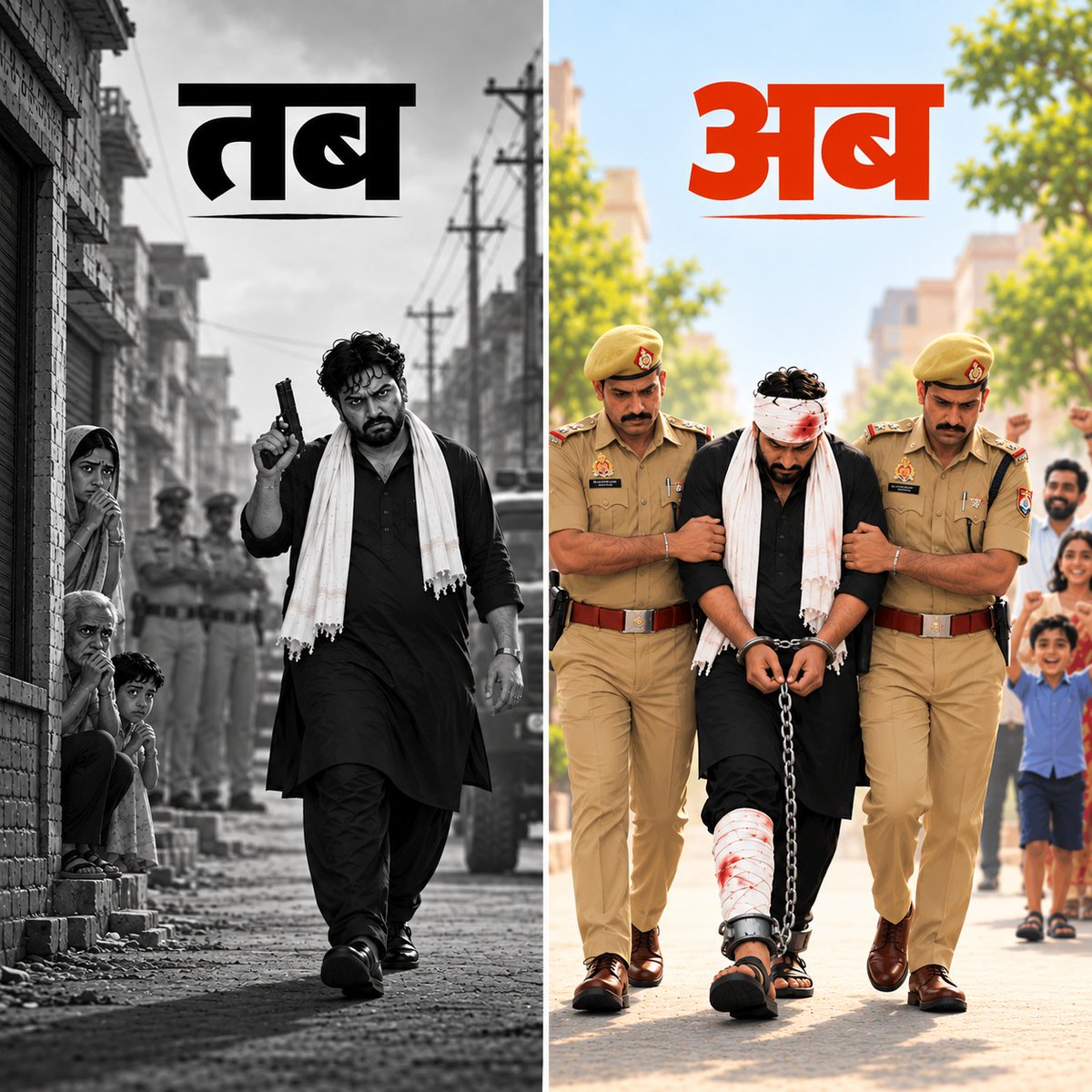 BJP4UP's tweet photo. तब थे 'मजबूर मुखिया' 

अब है दमदार कानून-व्यवस्था https://t.co/1C0mSh8v2N