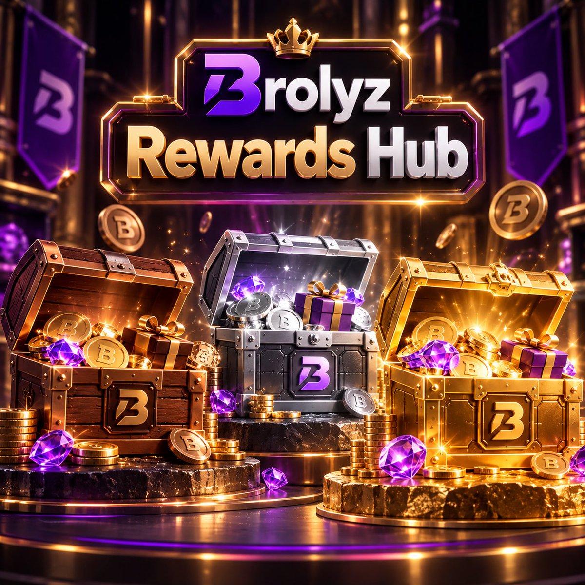 gamzegr99's tweet photo. 🎁 Rewards Hub artık daha da güzel!

Kahverengi, gri ve altın sandıklar… 👀✨
Her sandığın içinde ayrı bir heyecan, ayrı bir ödül var. 💎🪙

Görevlerini tamamla, elmaslarını biriktir ve sandıkların kilidini aç. 🔐🎁

Brolyz Rewards Hub’da ödüller seni bekliyor. 💜 https://t.co/zqlLUaF0eM