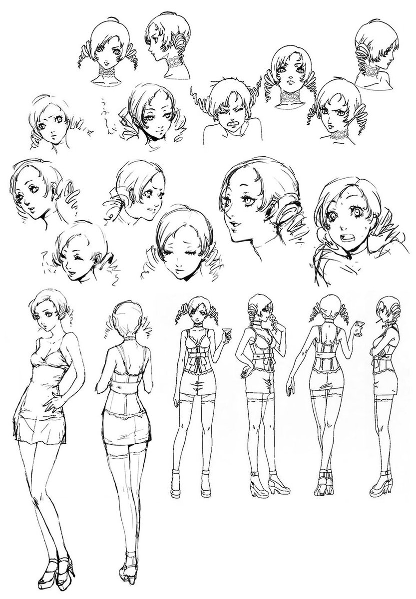 creativeuncut's tweet photo. Catherine character concepts and sketches from Catherine. 

More art from the game: https://t.co/lgZ6iUl0Ju https://t.co/YelEQkeq7m