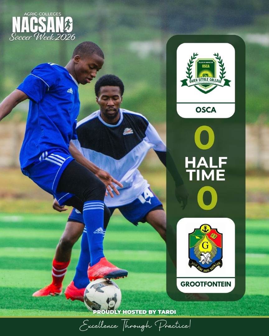 TARDI540202's tweet photo. HALF TIME β½
OSCA 0 - 0 GROOTFONTEIN
Goalless so far, but the intensity hasn't dropped for a second, both sides trading chances in a tight opening half π―
Second half coming up, stay tuned ...
#NACSANO2026 #SoccerWeek #OSCAFC #GrootfonteinFC #APAC #HalfTime https://t.co/9KDjHwoINk