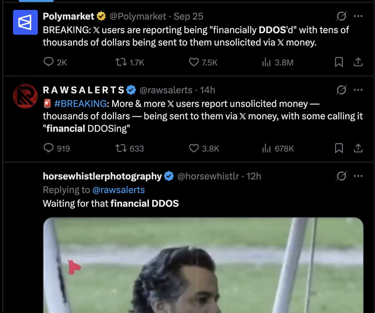 Wintalt's tweet photo. "Financial DDOS" is what everybody is calling this meta.

Cashcat on Robinhood made everybody rich. 

DDOS (Donation Dog Of Solana) does that here.

Get blessed by it's touch, and money magically appears in your @XMoney. Lot's of it. We all wish for a visit from DDOS. Earn @UsePaid by holding.