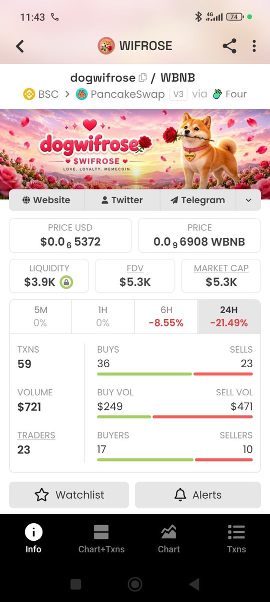 ChizobaT58462's tweet photo. "Stop and smell the $WIFROSE! 🌹 Getting cozy with the best community in the game. If you’re looking for a project with heart and momentum, you’ve found it. Don't miss the journey! 📈💎 #WIFROSE

Ca bsc:

0xD73d485CEEDaEaab33445394C425B5f743EB267E

@ArkofDavId8935 @ObezX_ @NobleCoins