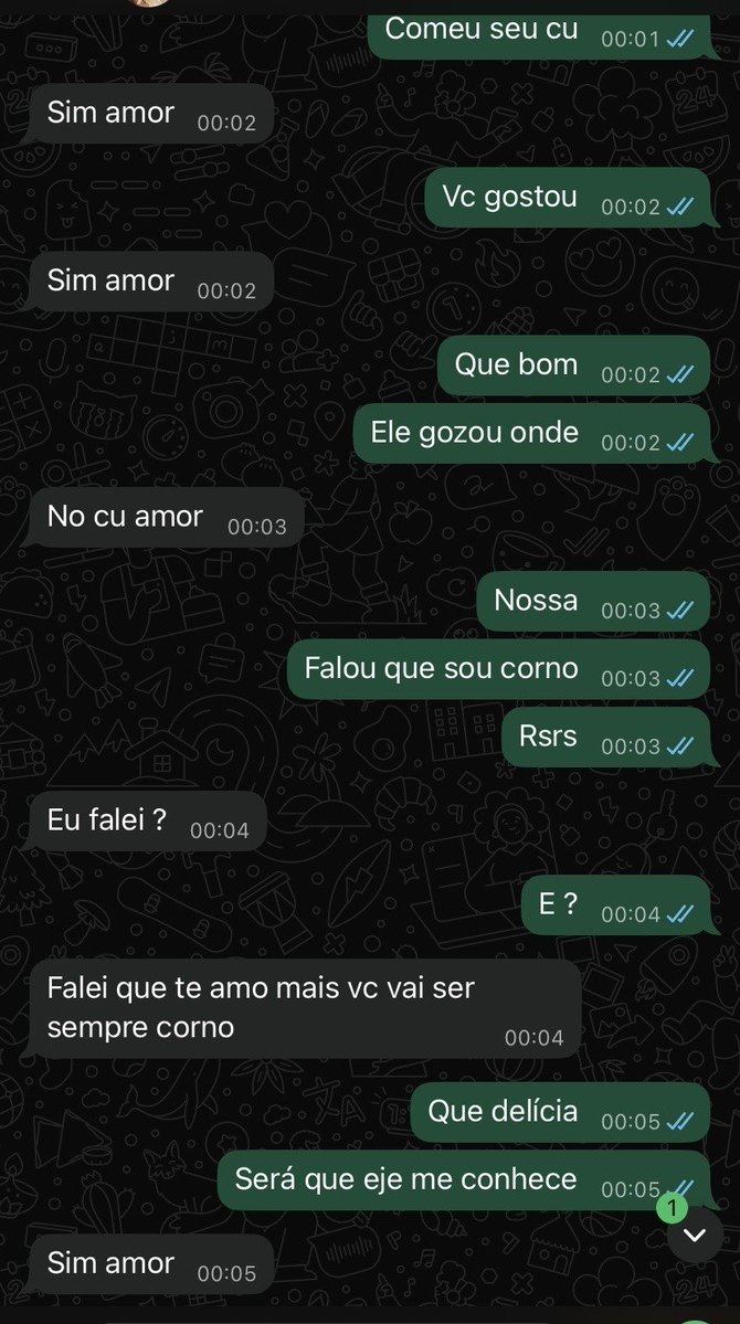 Malandro_solo's tweet photo. Melhores momentos de uma conversa muito gostosa, entre o corninho e a esposa putinha 😈👑♠️ https://t.co/m1MJI8u6u2
