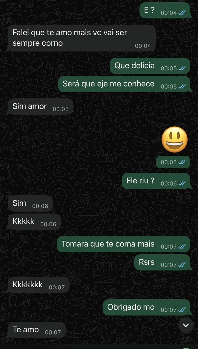 Malandro_solo's tweet photo. Melhores momentos de uma conversa muito gostosa, entre o corninho e a esposa putinha 😈👑♠️ https://t.co/m1MJI8u6u2