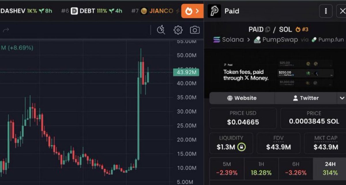 crazyrooky's tweet photo. $PAID just touched $52M, i gave you this thing at $834K

(63x)

imagine how stupid you have to feel fading that entire move lol

i really dont think i need to say much more... 💜 https://t.co/OprVojbw6B