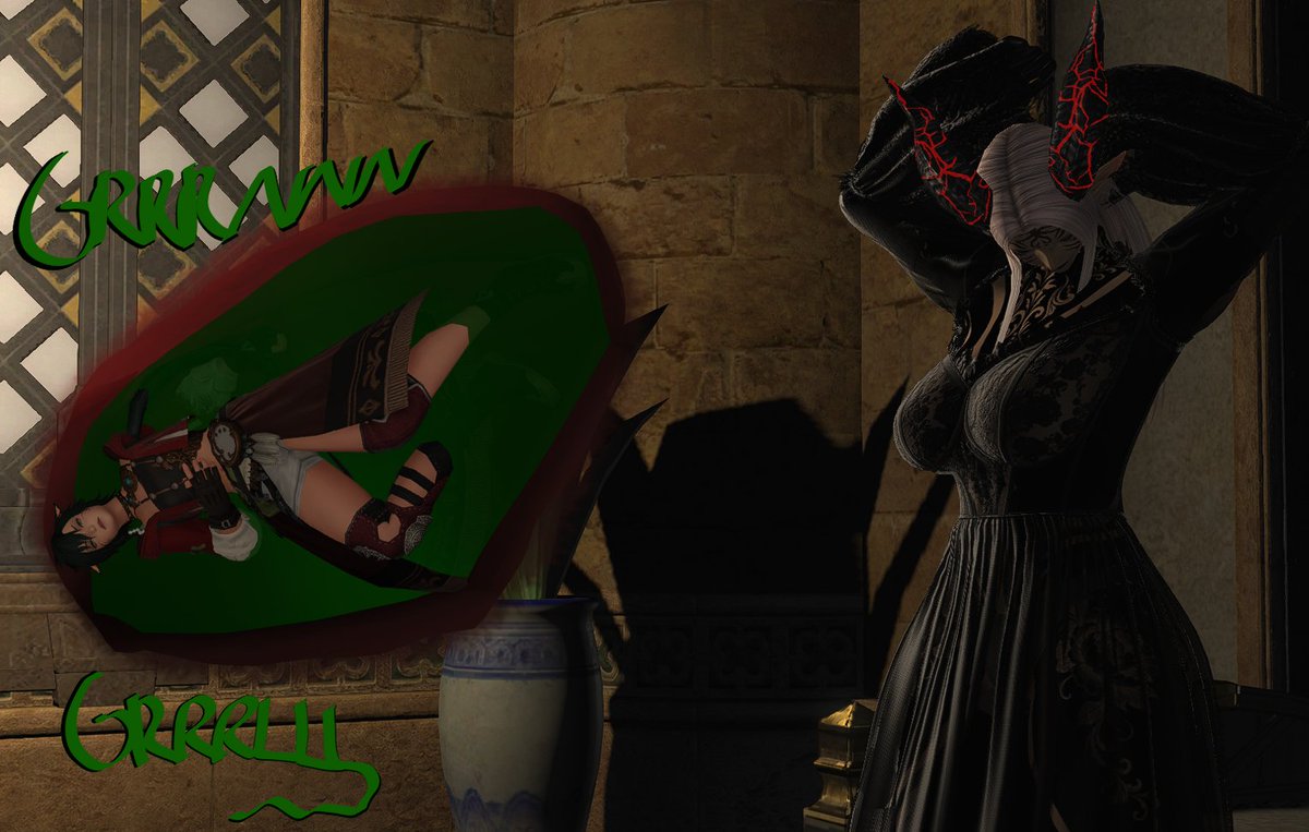 HellsOwnQueen's tweet photo. Seems the potion did as advertised, though a night in a stomach can't be good for sleep.

Not that the elezen seems to be bothered.

The miqo'te belongs to @whatisthisshee2

CW: #Vore https://t.co/wy9HLXBA7l