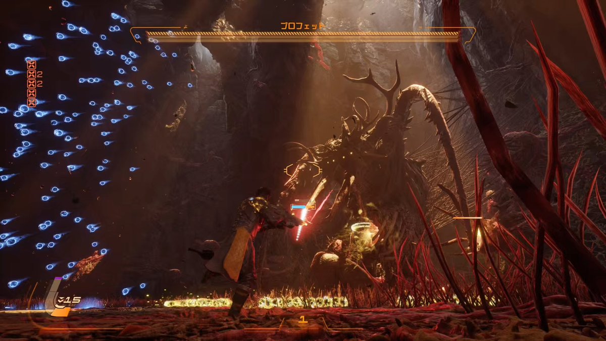nonbiriHyrule's tweet photo. 気になってたSAROS

ボス戦には進めたけどあっさり負けた〜青玉吸収忘れてしまう回復ってこれ？色々覚えるしかないなぁ〜

途中、敵と柱越しに追いかけっこが笑ってしまった。（何か既視感）

🎮操作性は相変わらず��持ちいい���グラップル欲しいなぁ〜

ボチボチやろっと。 https://t.co/BtHrOw8o0R