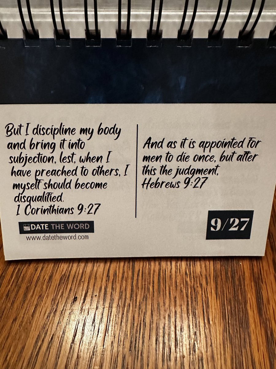 DwayneCarson's tweet photo. Bible @ Breakfast Bible @ Bed for September 27 (9/27)
#Datetheword https://t.co/36M8Gdhxiy