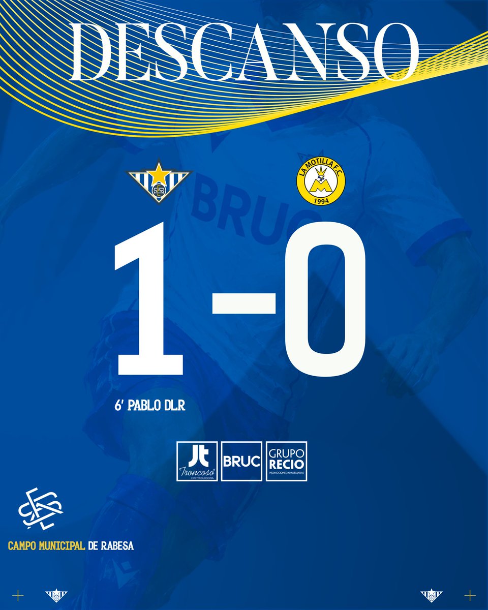 EstrellaSACF's tweet photo. 🔹⏱️ Min. 45 | 1-0

Descanso.
 
#EstrellaMotilla
#NosMueveElCorazon💙🤍 https://t.co/tWOZYk4sDb