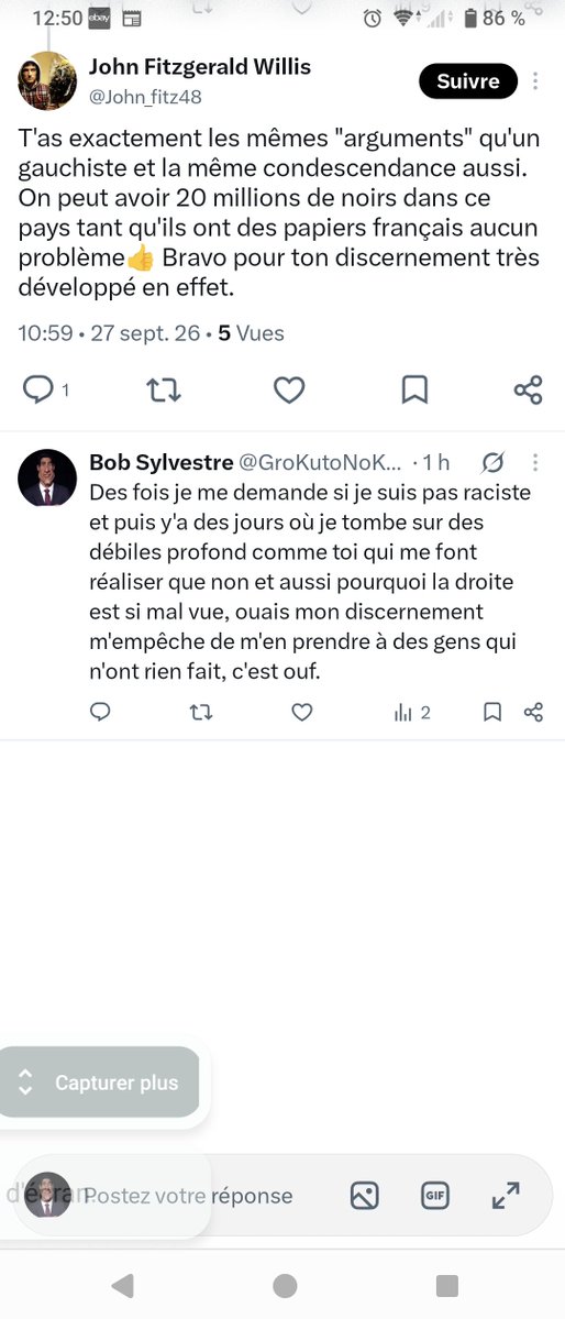 GroKutoNoKen's tweet photo. Voilà le vrai racisme, ce genre de débile dont la base accusatoire c'est la couleur de peau, t'es la honte de la droite, t'es la honte des blancs, tu me traité de gauchiste mais toi t'es un authentique putain de raciste. https://t.co/UEOmhjPsGK