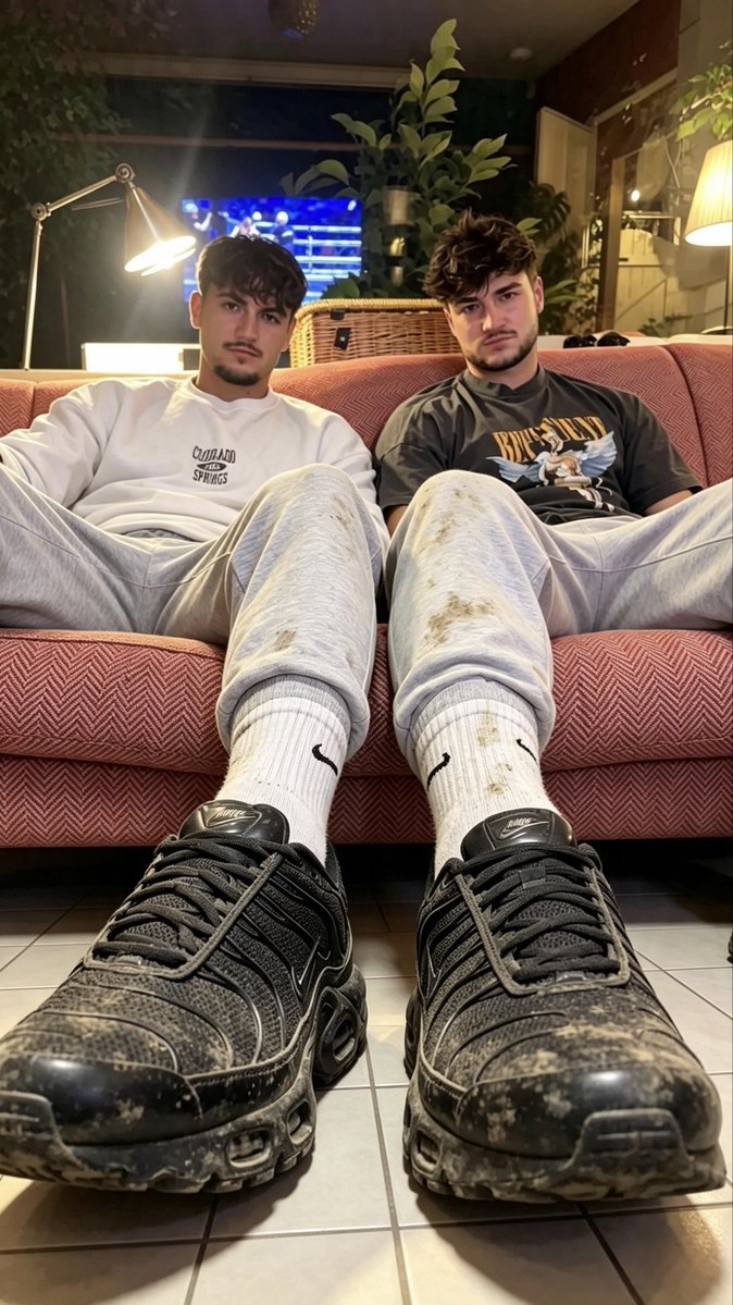LadsInWhiteSox's tweet photo. These 2 brothers are soooo hot 🥵
#Chav #Scally #Alpha #Tradie #Findom #Sneakers #Trainers #Boots #Nike #Adidas #Vans #Whitesocks #Socks #GaySocks #Gay #GayMan #Man #Men #GayFetish
#SneakerPorn #InstaGay #Dominate #PayPig #Jock #BadBoy #SmellySocks
#SocksFetish #GymTrainers #Dom https://t.co/zMN24IE0yx