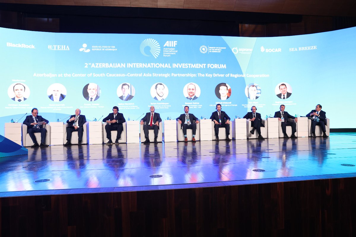 azpromoaz's tweet photo. “Azərbaycan Cənubi Qafqaz–Mərkəzi Asiya strateji tərəfdaşlıqlarının mərkəzində: Regional əməkdaşlığın əsas drayveri” mövzusunda panel sessiya keçirilib.

Ətraflı - https://t.co/O597urAMCB

#EconomyAz #AZPROMO #AIIF2026 https://t.co/igzVpTB4DQ